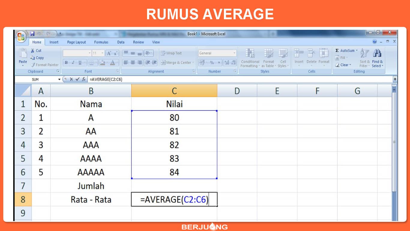 Rumus AVERAGE