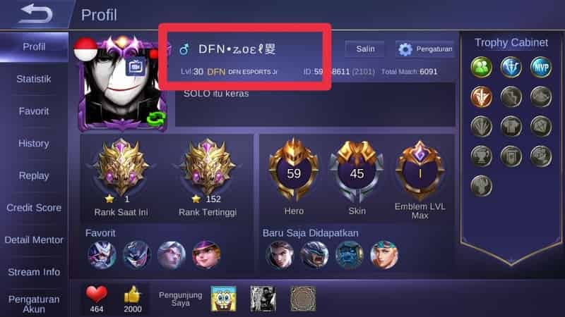 50 Nama Keren Mobile Legends Ala Pro Player Yang Belum Pernah Digunakan Riset 9604