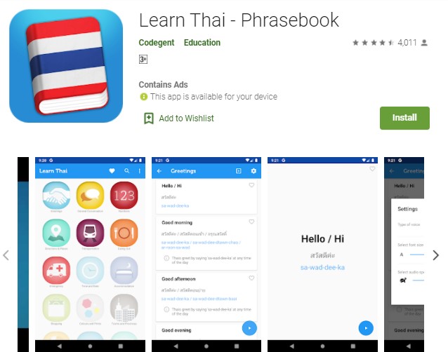 Learn Thai – Phrasebook