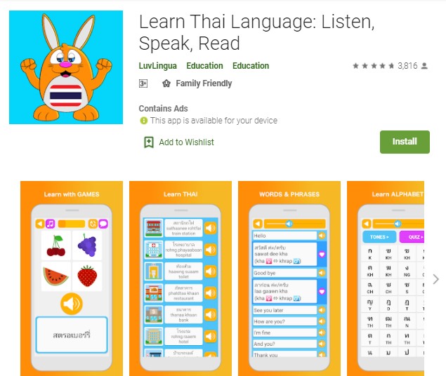 Learn Thai Language Listen, Speak, Read