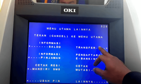 Transfer ke Bank Mandiri Syariah Via ATM