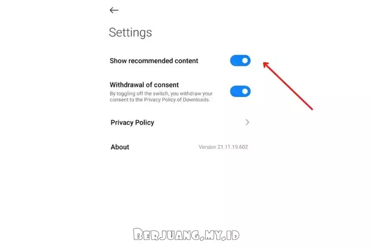 Cara menghilangkan iklan di HP Xiaomi di Downloads